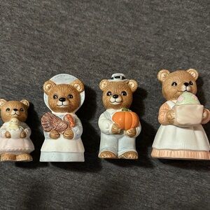 Homco Ceramic Bear Figurines - holiday variety
